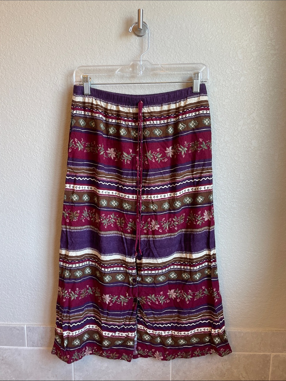 Vintage American Collection Floral Button Midi Skirt